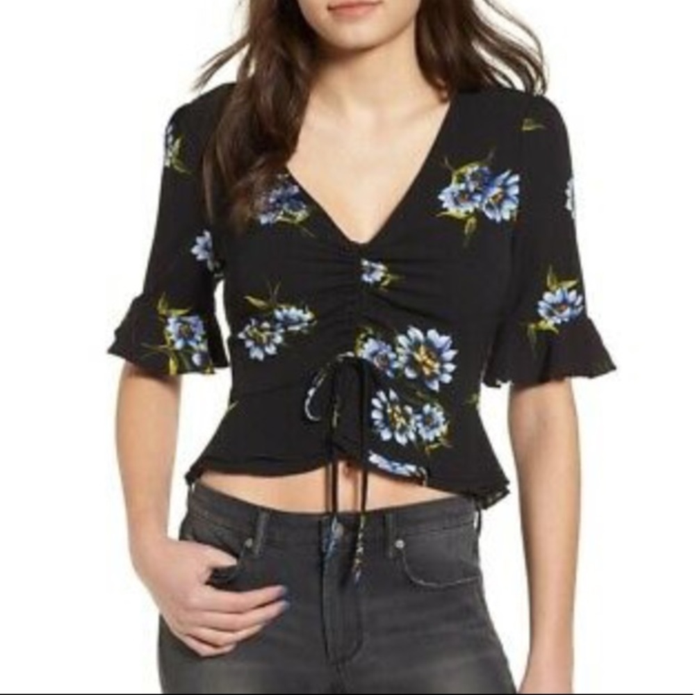 ASTR cinched crop top